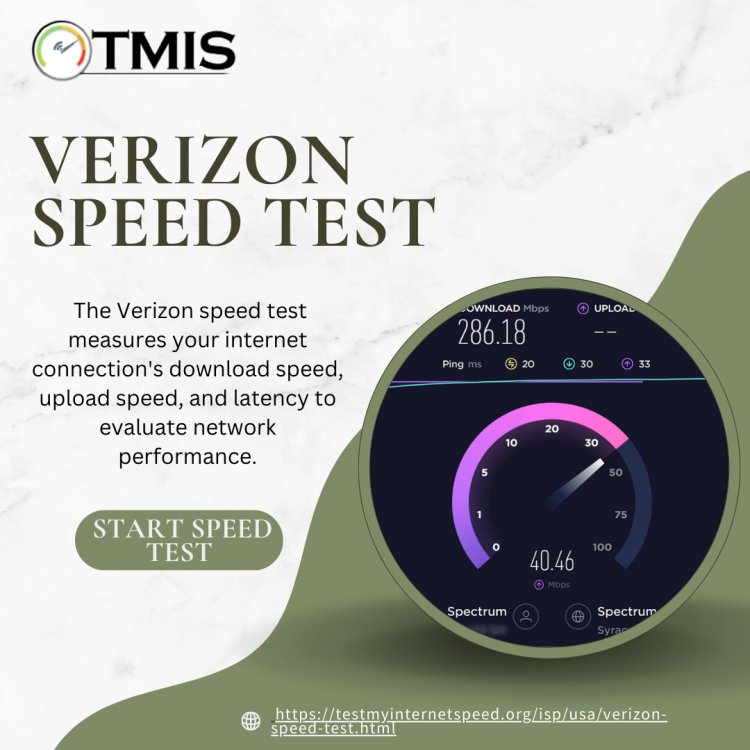 Verizon speed test for assessing fiber optic internet speeds .