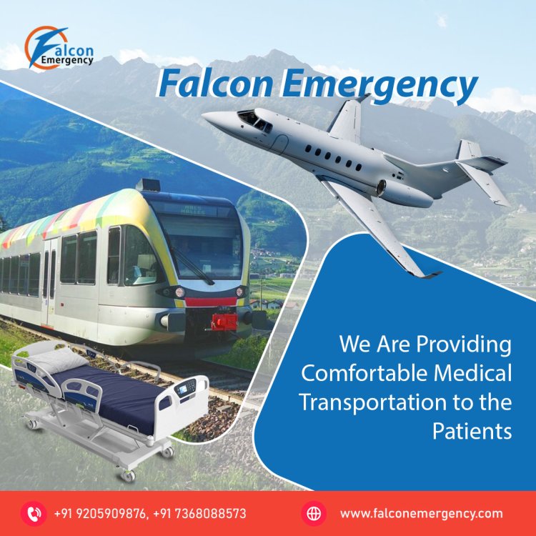 Book Falcon Train Ambulance in Patna for Bed to bed Transfer of serious Patients