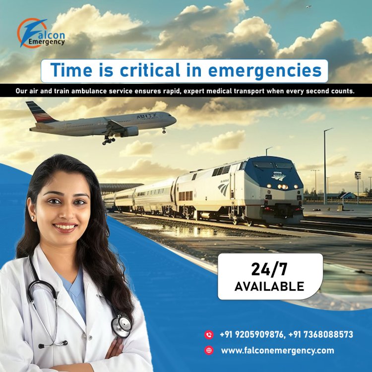 Falcon Train Ambulance in Kolkata offers Reliable Patient Transfer with MD Doctors