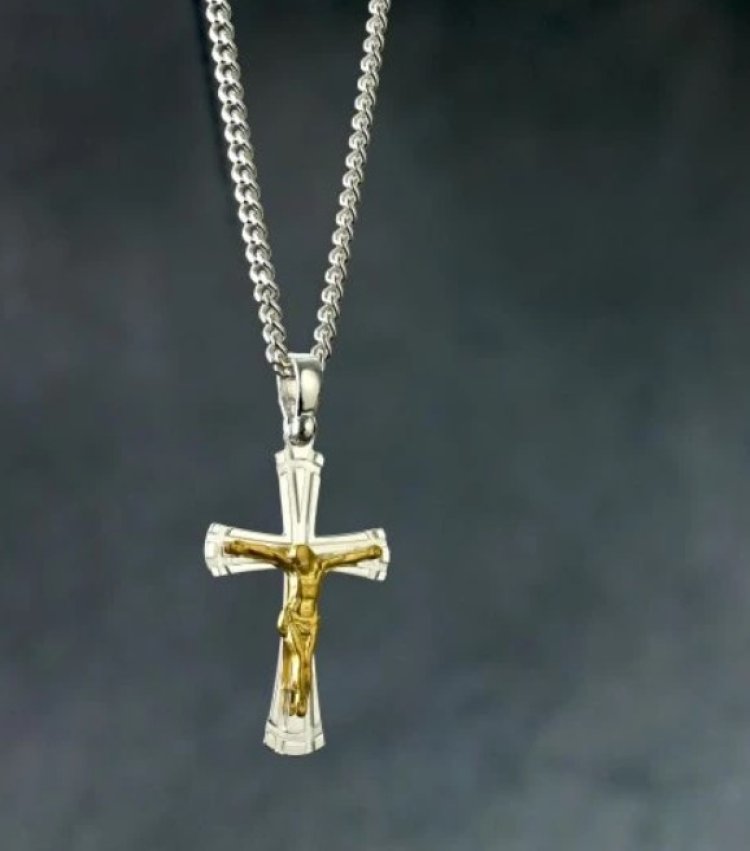 Sterling silver cross necklace