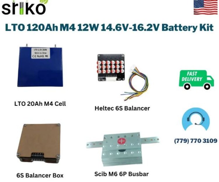 LTO 120Ah M6 12kW 14.6V-16.2V Battery Kit