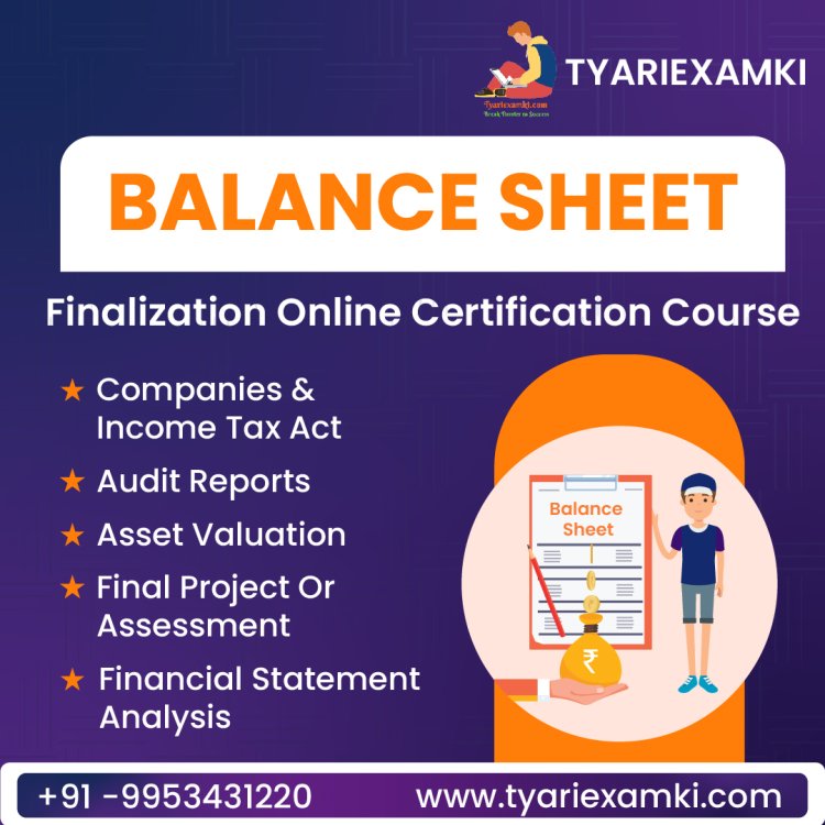 Balance sheet finalization course