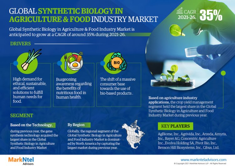 Synthetic Biology in Agriculture & Food Market is expected to gain market growth in the forecast period of 2021-2026