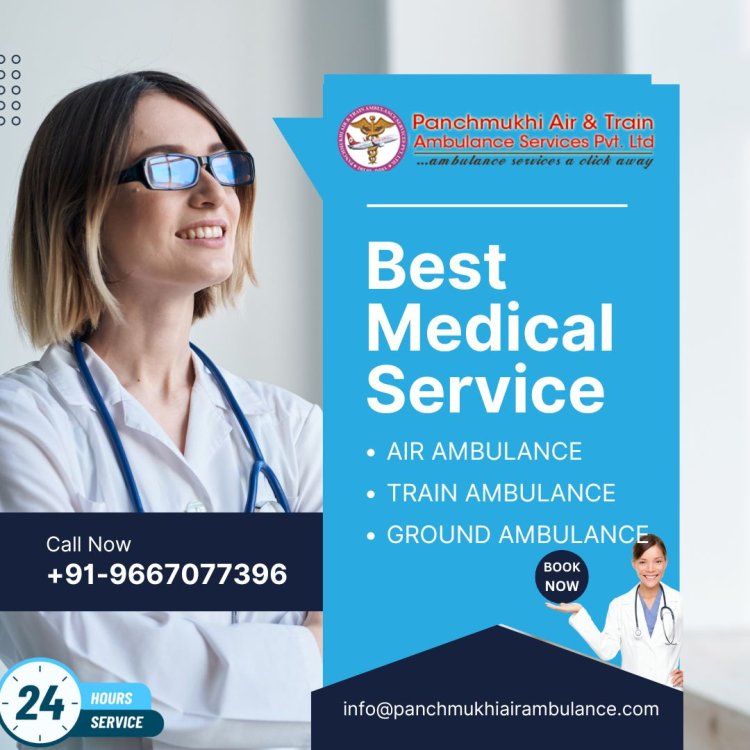 Select the most effective and trustworthy Panchmukhi Train Ambulance in Guwahati with professional staff