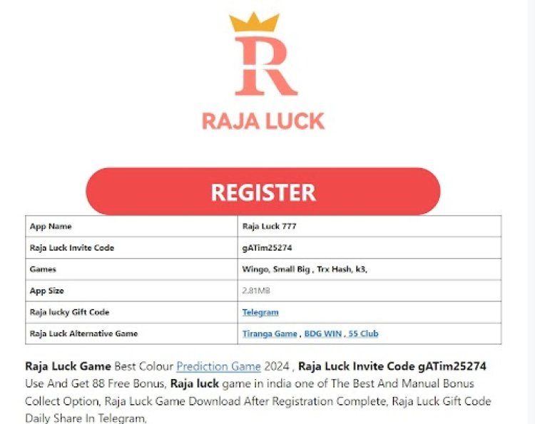 Raja Luck Game: The Best Color Prediction Game in 2024