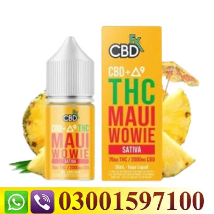 Maui Wowie Sativa CBDfx CBD + Delta 9 THC Vape Juice In Karachi-03001597100