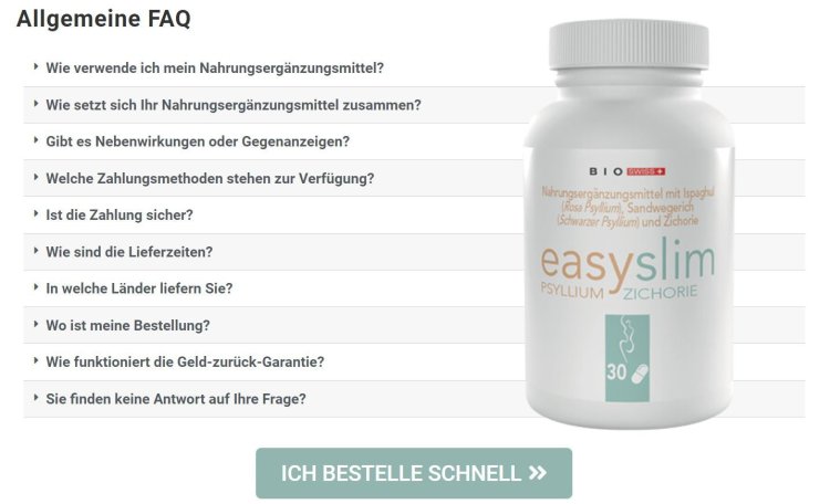 EasySlim DE (Deutschland) Bewertungen [2024], Preis in DE, AT & CH