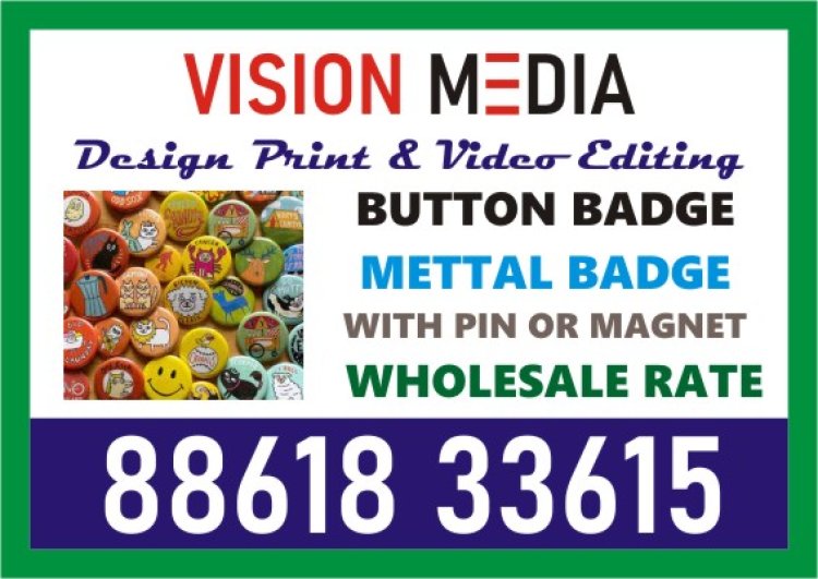 Digital printing service done at Vision Media button badge | 3065 | ID Card