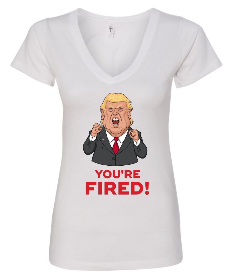 America First! | Donald Trump Shot Cartoon V-Neck T-Shirt