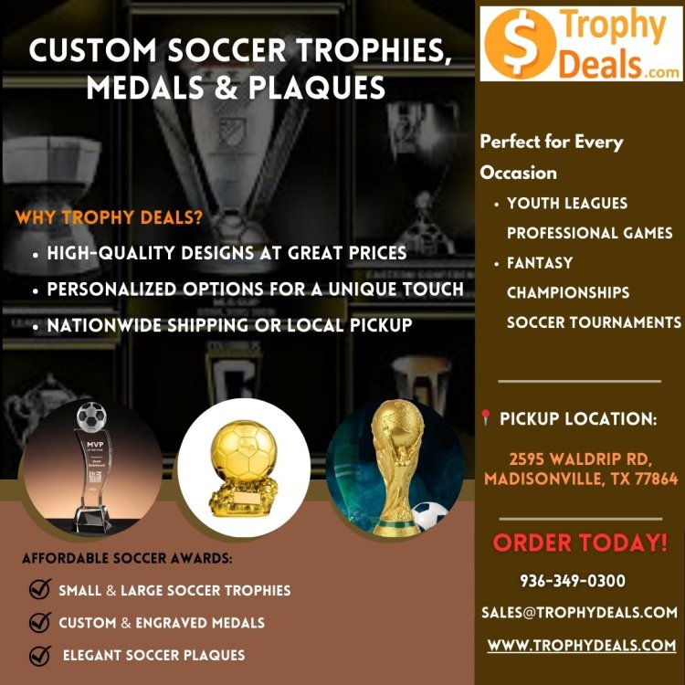 Celebrate Soccer Success with Custom Awards from Trophy Deals