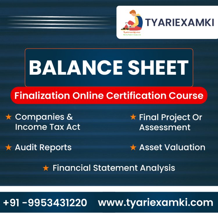 Balance sheet finalization online certification course