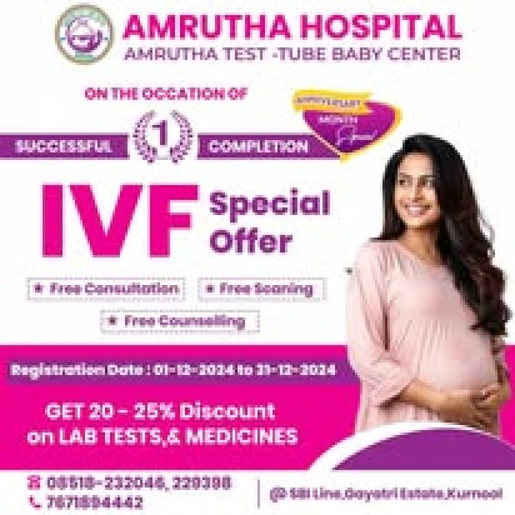 Advanced reproductive treatments in Kurnool at Amrutha Hospital & Test Tube Baby Centre