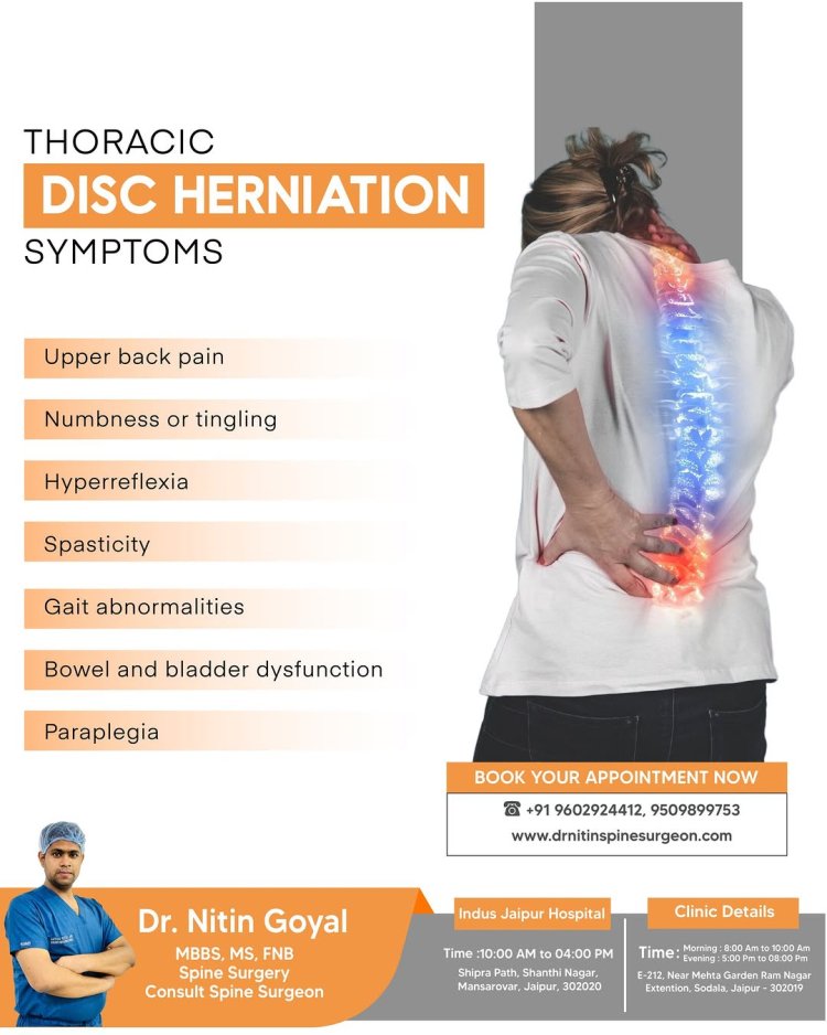 How is a thoracic disc herniation diagnosed?