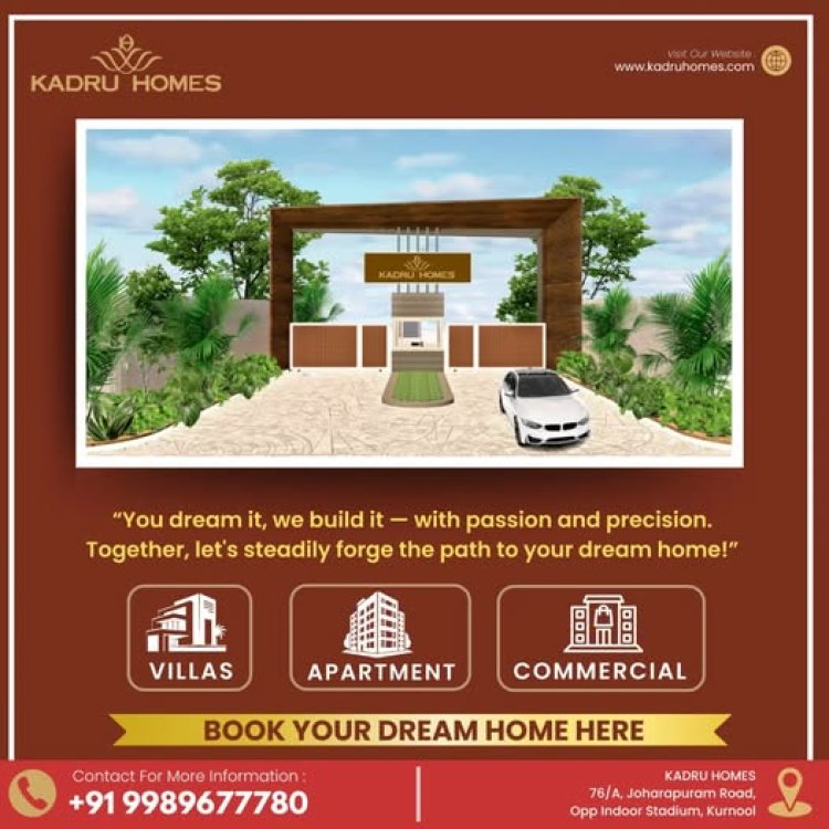Discover 3BHK Luxury Villas at Kadru Homes, Kurnool