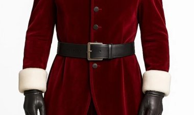 Men’s Santa Claus Maroon Velvet Coat – Premium Festive Style with Classic Holiday Elegance