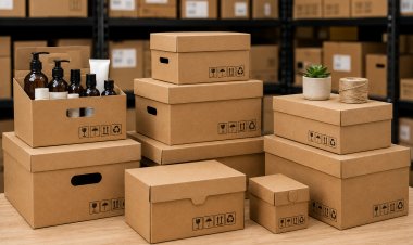Kraft Storage Boxes for Organizing Products in Retail and Warehouse Settings