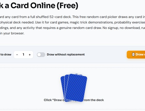 Pick a Card Online: A Simple Way to Choose a Random Card